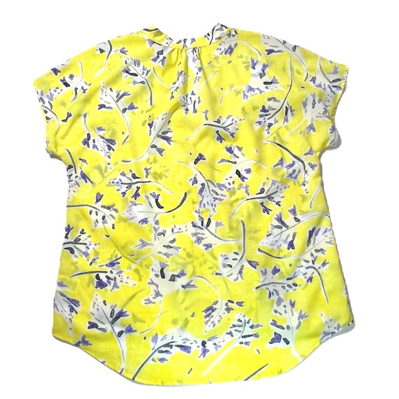 CAbi Stevie short sleeve bright flowy floral spring/summer blouse/top size M - Picture 5 of 11